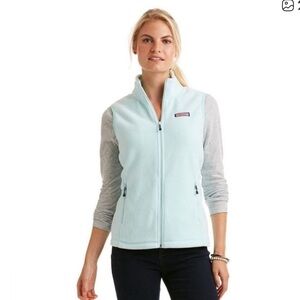 Vineyard Vines Light Blue Fleece Vest